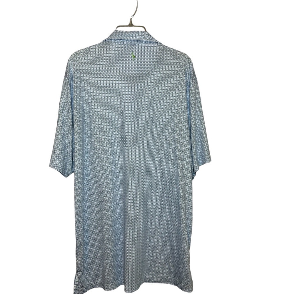 TailorByrd Performance Golf Polo XL Blue Geometric Quick Dry SPF - Picture 4 of 11